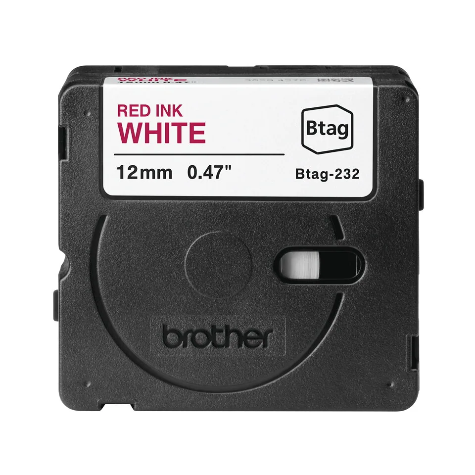 Brother BTAG-232 Etiketten erstellendes Band Rot aud Weiss – Bild 2
