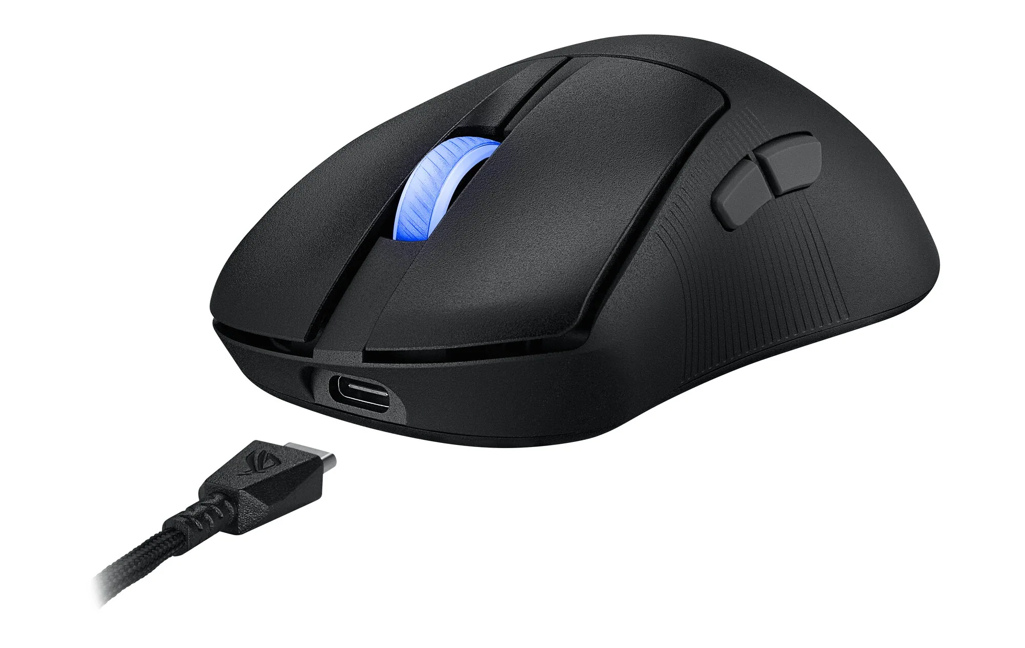 ASUS ROG Keris II Ace Wireless AimPoint Black Maus Gaming Rechts RF Wireless + Bluetooth + USB Type-A Optisch 42000 DPI – Bild 7
