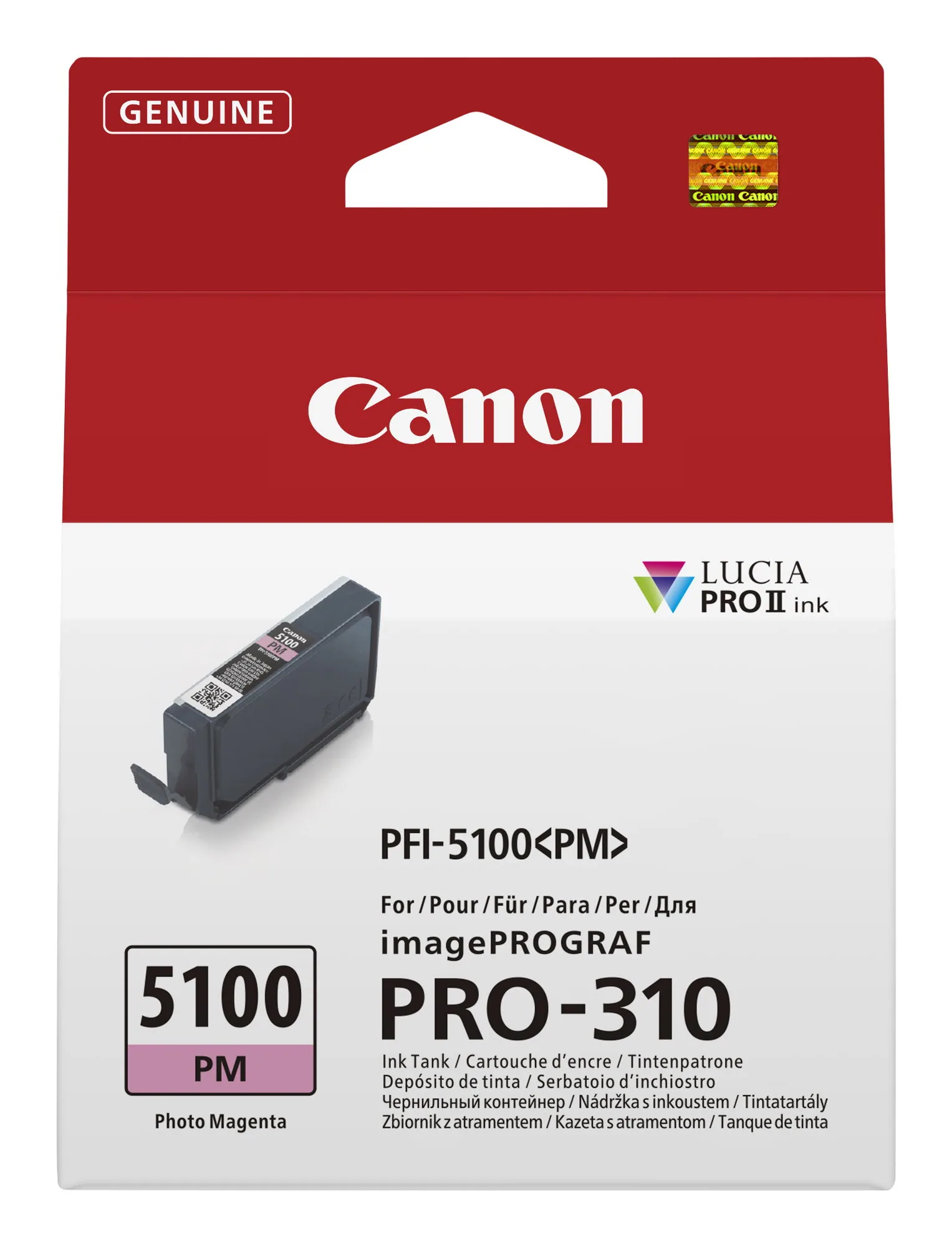 Canon PFI-5100 PM Druckerpatrone 1 Stück(e) Original Foto magenta – Bild 1