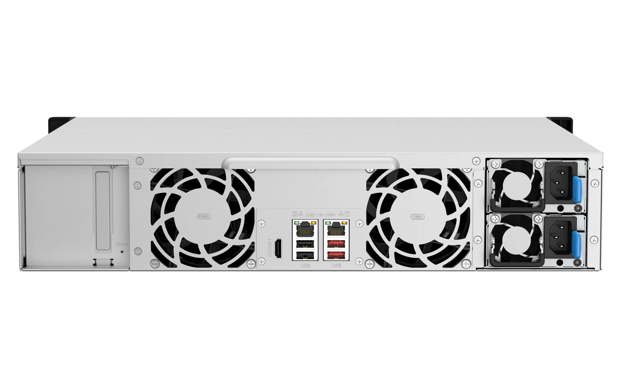 QNAP TS-1264U-RP NAS Rack (2U) Intel® Celeron® 8 GB DDR4 0 TB QNAP QTS Aluminium, Schwarz – Bild 4