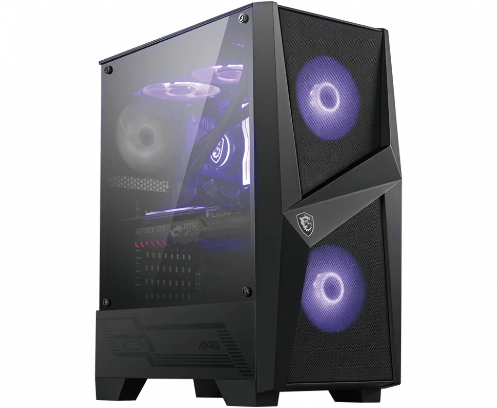 MSI MAG Forge 100M Midi Tower Schwarz, Transparent – Bild 1