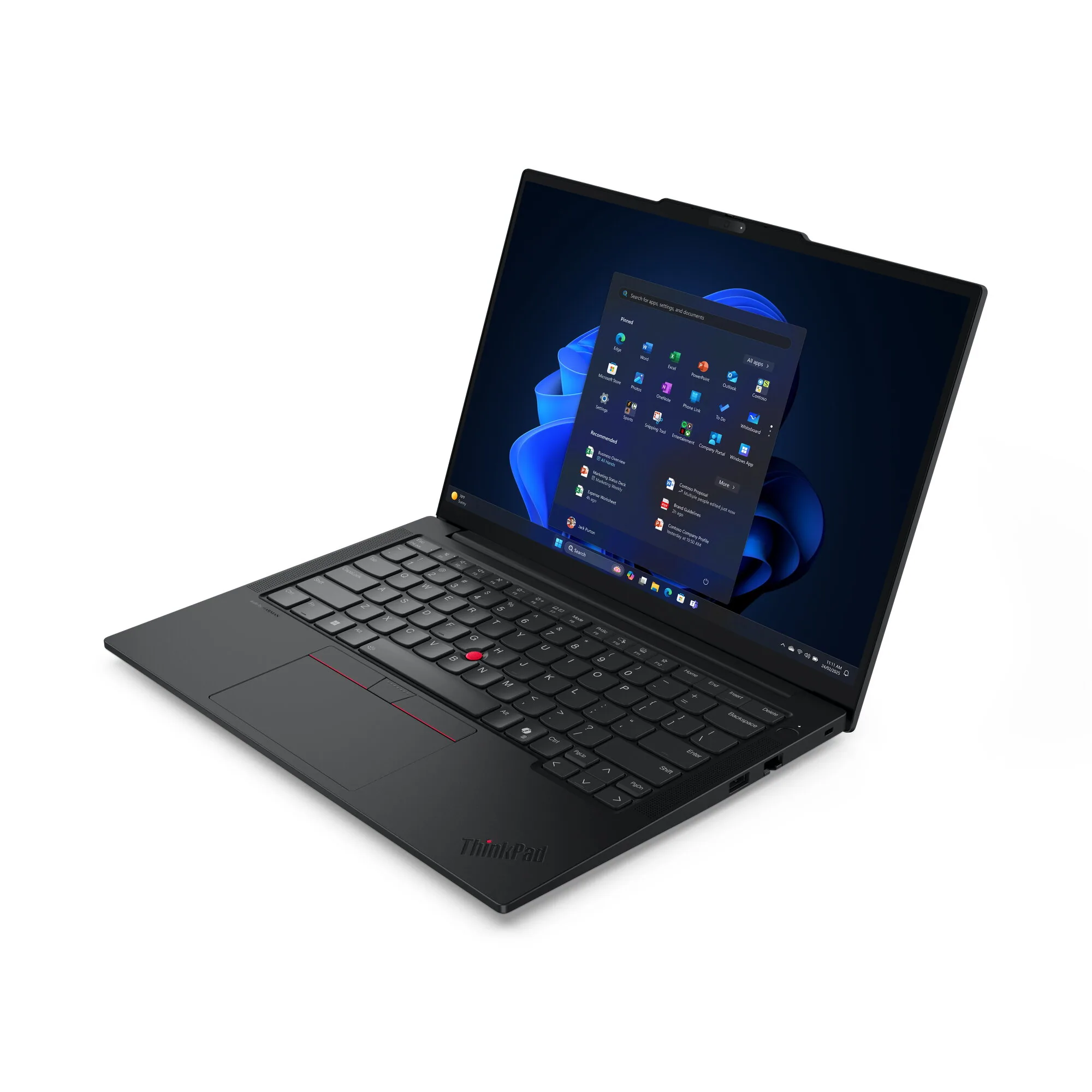 Lenovo ThinkPad E14 Gen 7 (Intel) Copilot+ PC Intel Core Ultra 5 228V Laptop 35,6 cm (14") WUXGA 32 GB LPDDR5x-SDRAM 1 TB SSD Wi-Fi 6E (802.11ax) Windows 11 Pro Schwarz Deutsch – Bild 2