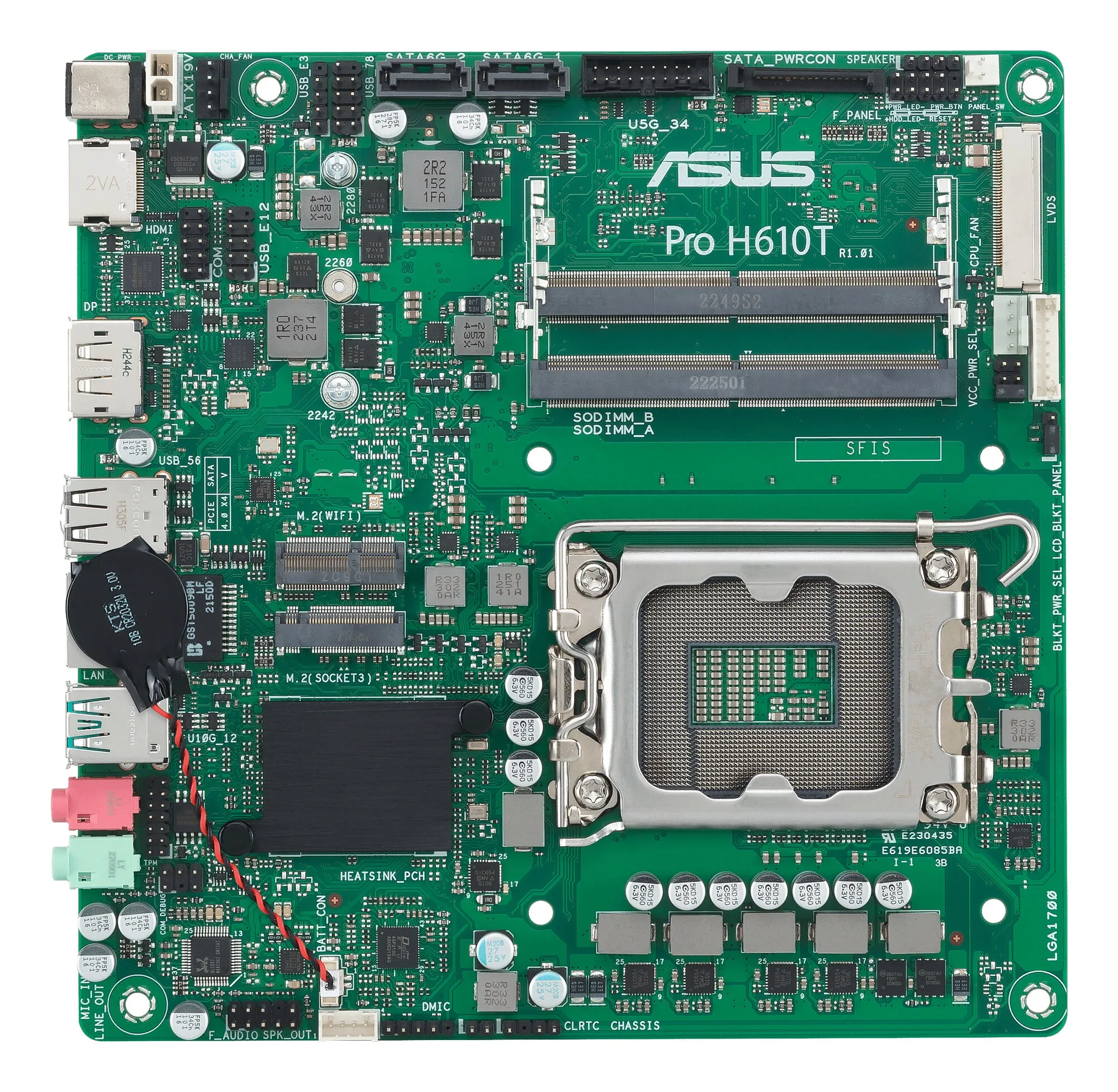 ASUS PRO H610T-CSM Intel H610 LGA 1700 Thin Mini ITX – Bild 2
