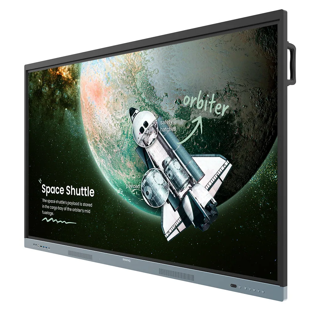 BenQ RE6504 Interaktiver Flachbildschirm 165,1 cm (65") 450 cd/m² 4K Ultra HD Schwarz, Grau Touchscreen Eingebauter Prozessor Android – Bild 2