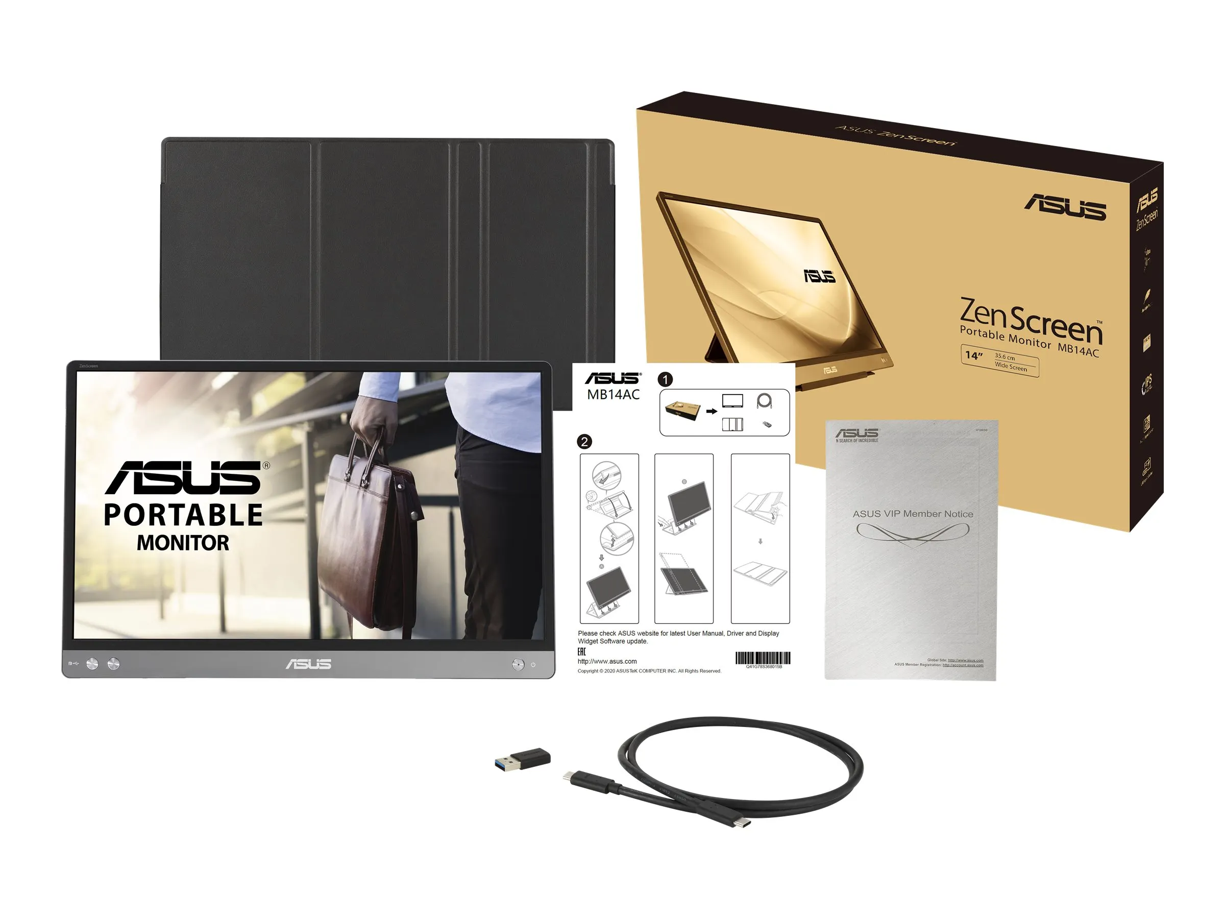 ASUS ZenScreen MB14AC 35.6cm (16:9) FHD   USB-C