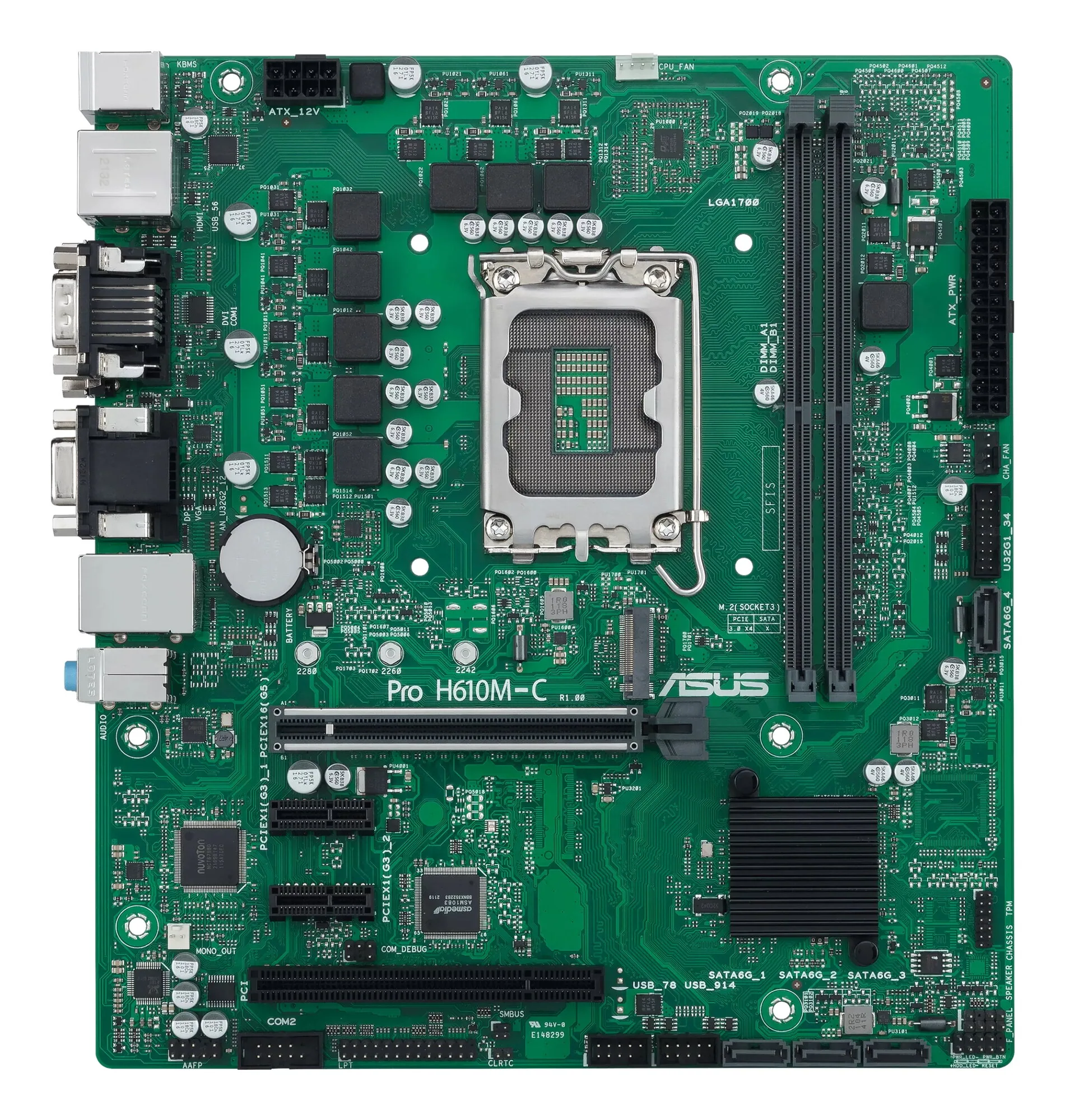ASUS Pro H610M-C-CSM Intel H610 LGA 1700 micro ATX – Bild 2