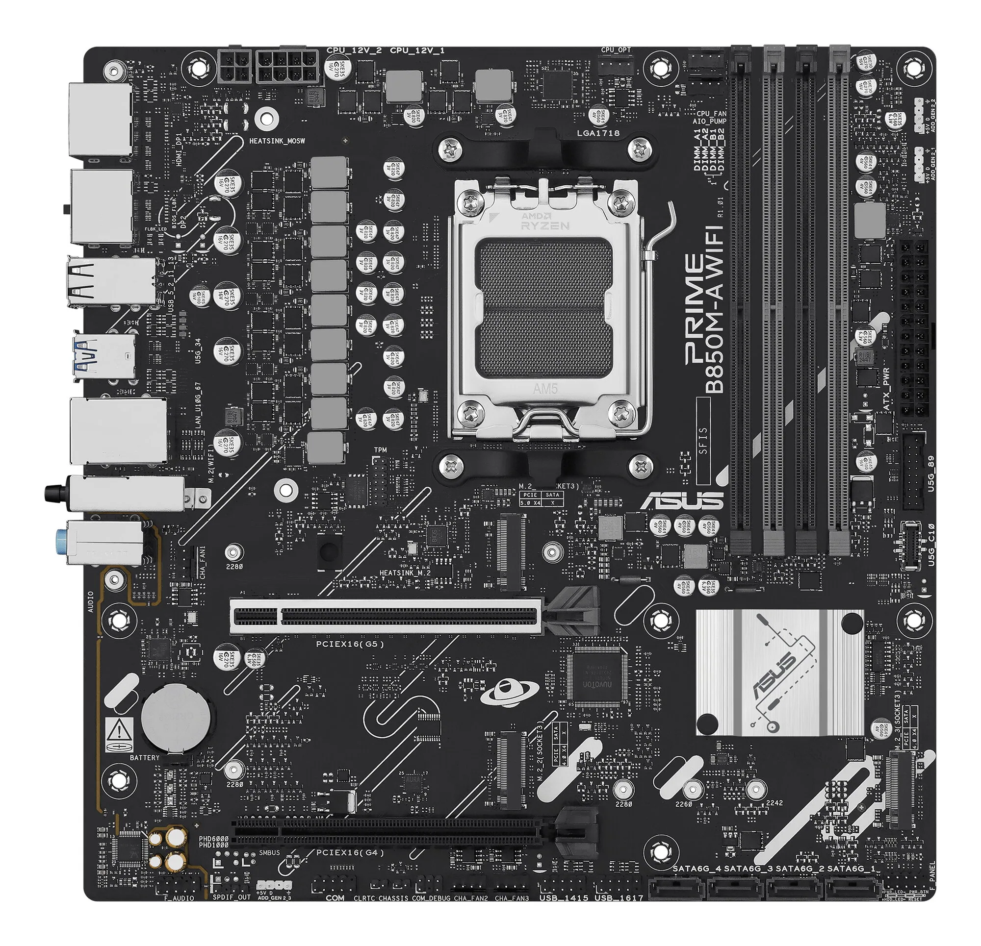 ASUS PRIME B850M-A WIFI AMD B850 Sockel AM5 micro ATX – Bild 2