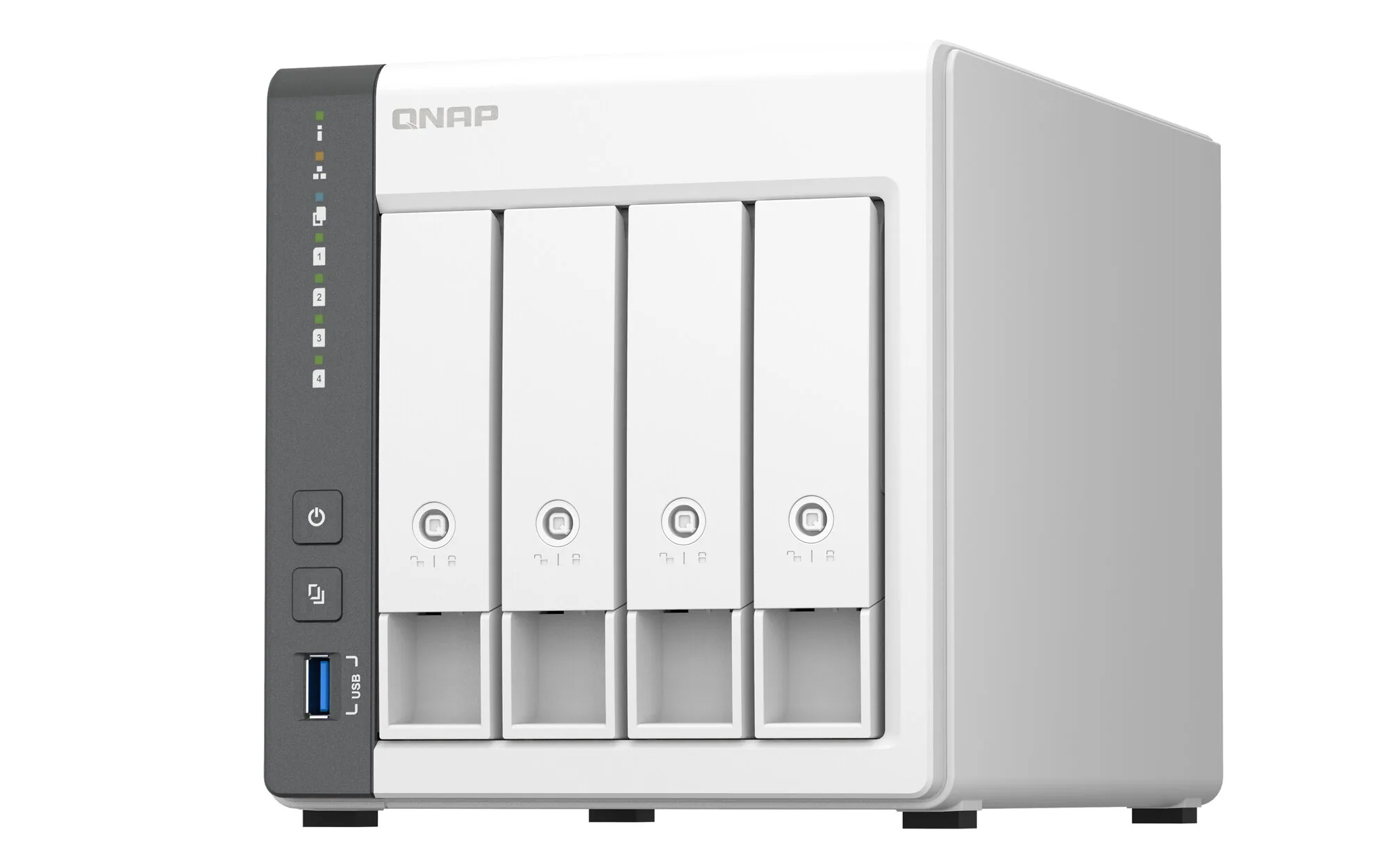 QNAP TS-433 NAS Tower ARM Cortex-A55 4 GB 0 TB QNAP QTS Weiß – Bild 5
