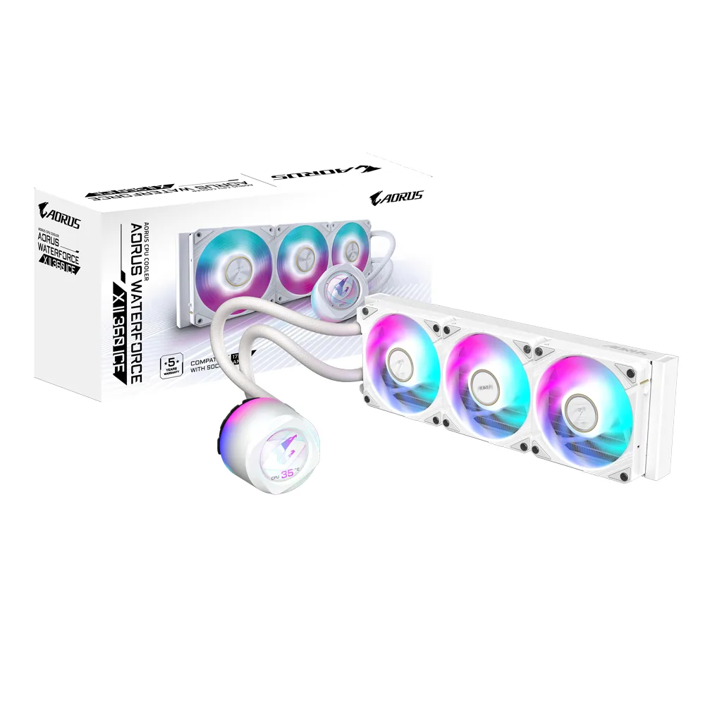 GIGABYTE AORUS WATERFORCE X II 360 ICE AIO Flüssigkeits-CPU-Kühler – Bild 1