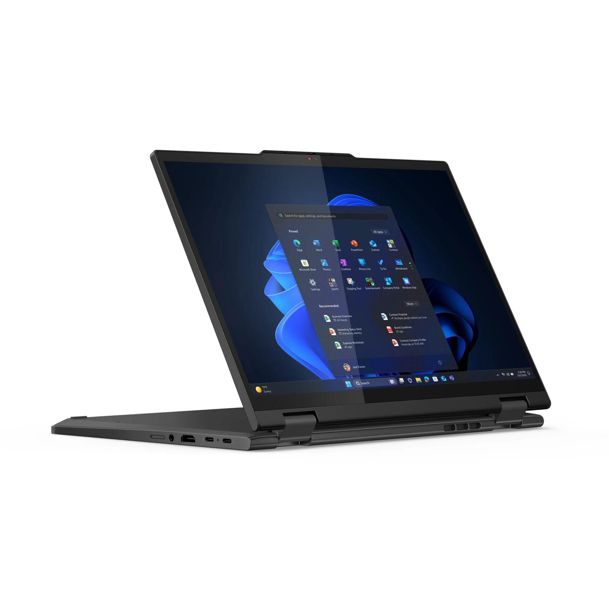 Lenovo ThinkPad T14s 2-in-1 Gen 1 Intel Core Ultra 7 255U Hybrid (2-in-1) 35,6 cm (14") Touchscreen WUXGA 32 GB LPDDR5x-SDRAM 1 TB SSD Wi-Fi 7 (802.11be) Windows 11 Pro Schwarz Deutsch – Bild 2