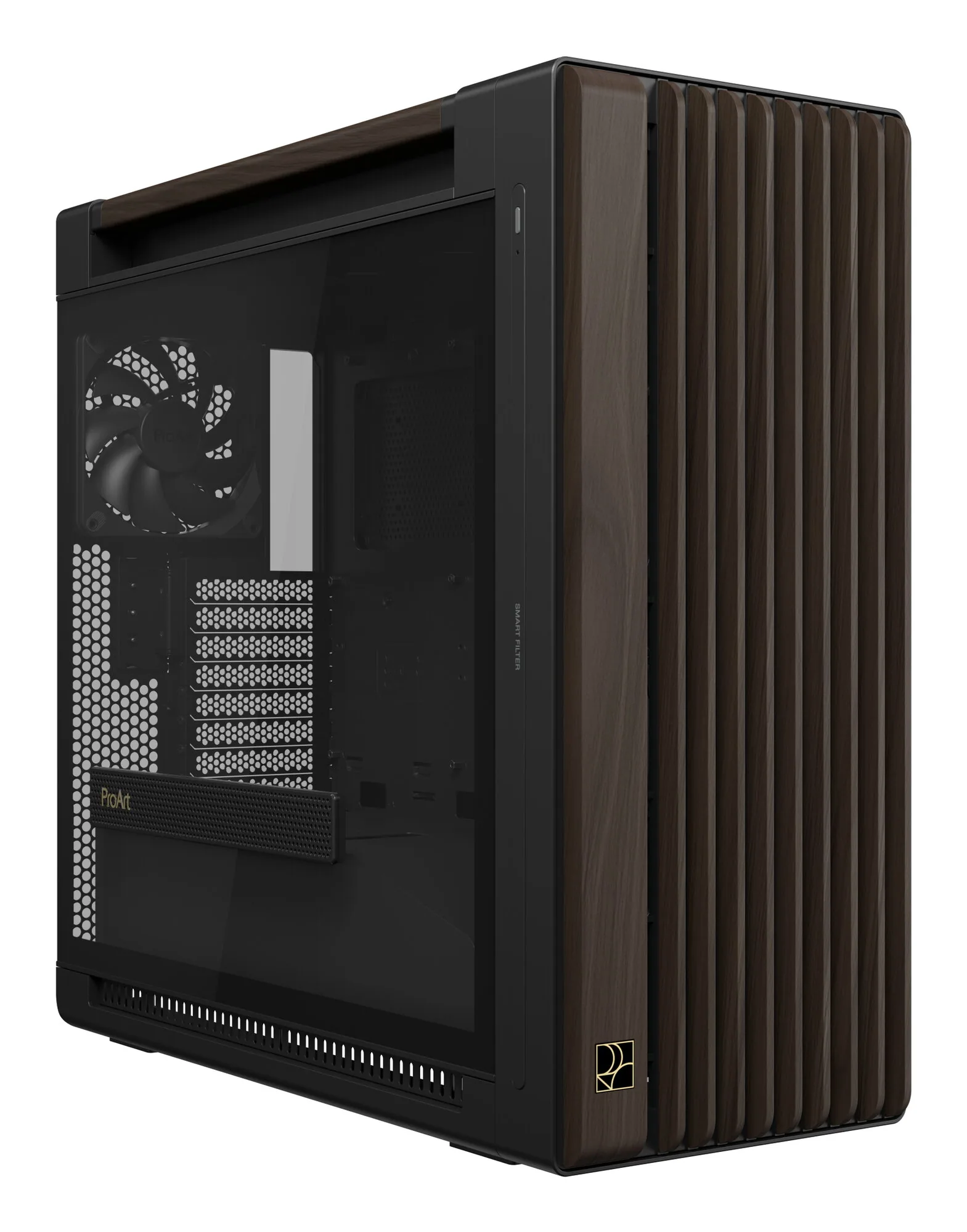 ASUS ProArt PA602 Wood Edition Modern Black - Tempered Glass Panel Midi Tower Schwarz, Holz – Bild 1