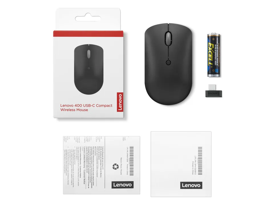 Lenovo ThinkPad USB-C Wireless Compact Maus Büro Beidhändig RF Wireless Optisch 2400 DPI – Bild 8