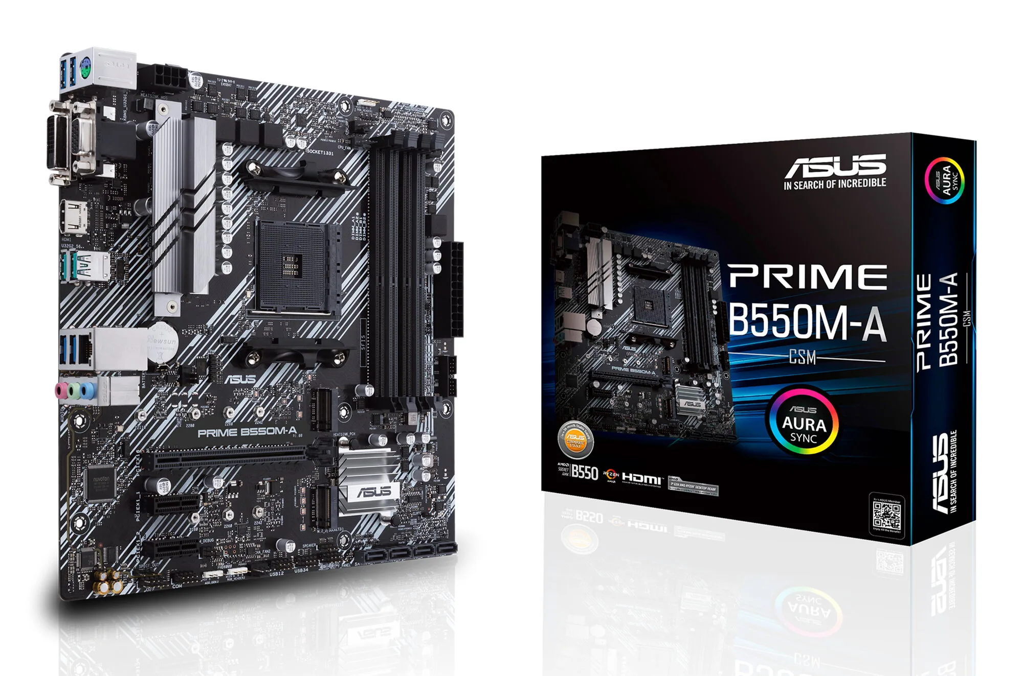 ASUS Prime B550M-A/CSM AMD B550 Sockel AM4 micro ATX – Bild 1