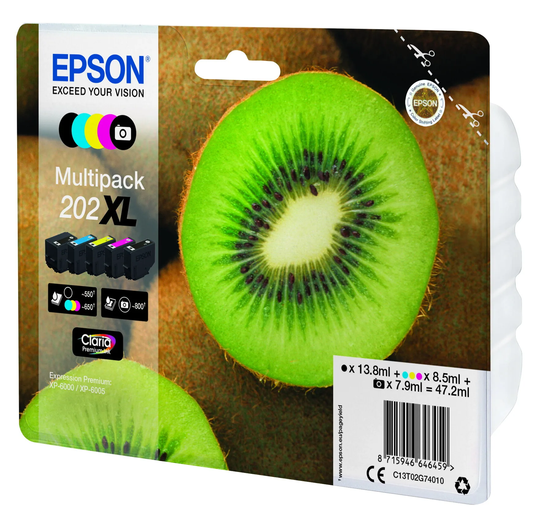 Epson Kiwi Multipack 5-colours 202XL Claria Premium Ink – Bild 8