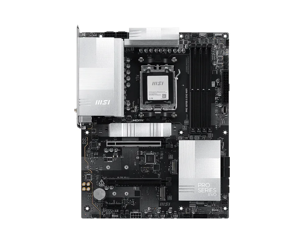 MSI PRO X870E-S EVO WIFI Motherboard AMD X870E Sockel AM5 ATX – Bild 1