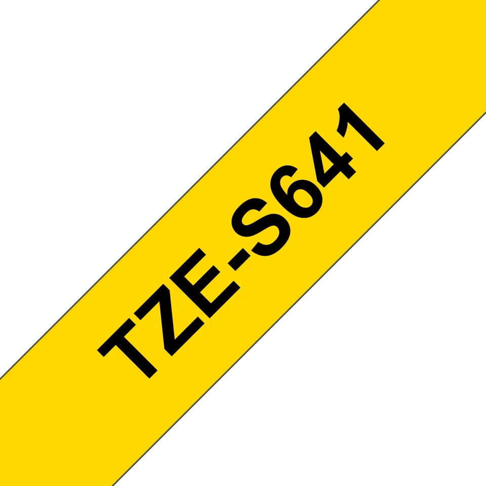Brother TZE-S641 Etiketten erstellendes Band Schwarz auf gelb TZ – Bild 1