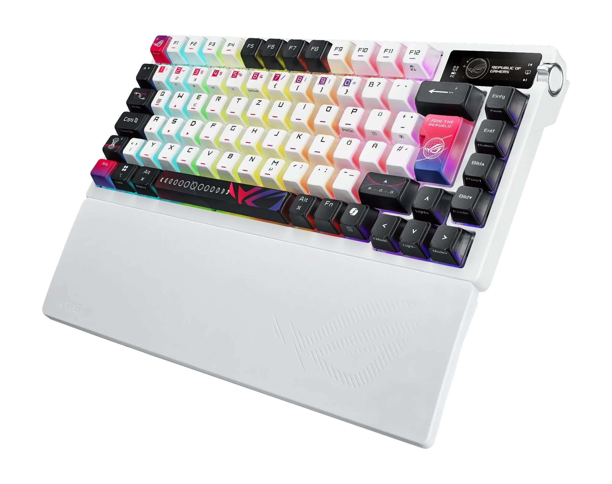 ASUS ROG Azoth X Tastatur Gaming USB + RF Wireless + Bluetooth QWERTZ Weiß – Bild 3