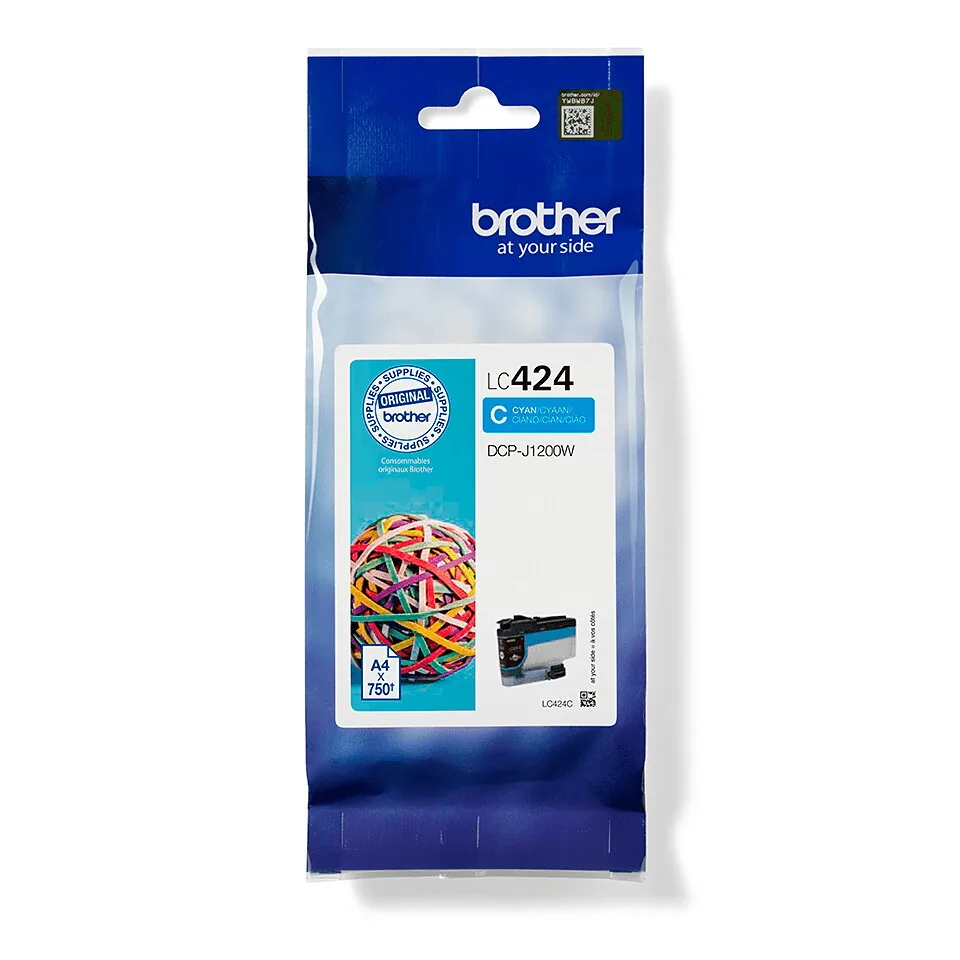 Brother LC424C Druckerpatrone 1 Stück(e) Original Cyan – Bild 1