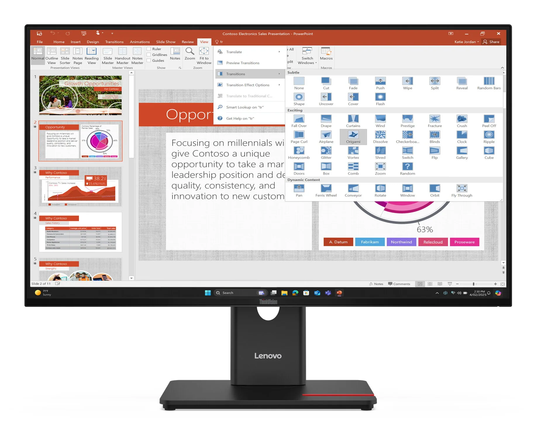 Lenovo ThinkVision T27-40 Monitor – Bild 2