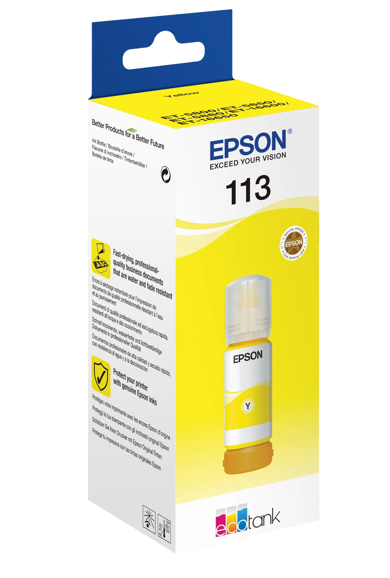 Epson 113 EcoTank Pigment Yellow ink bottle – Bild 7