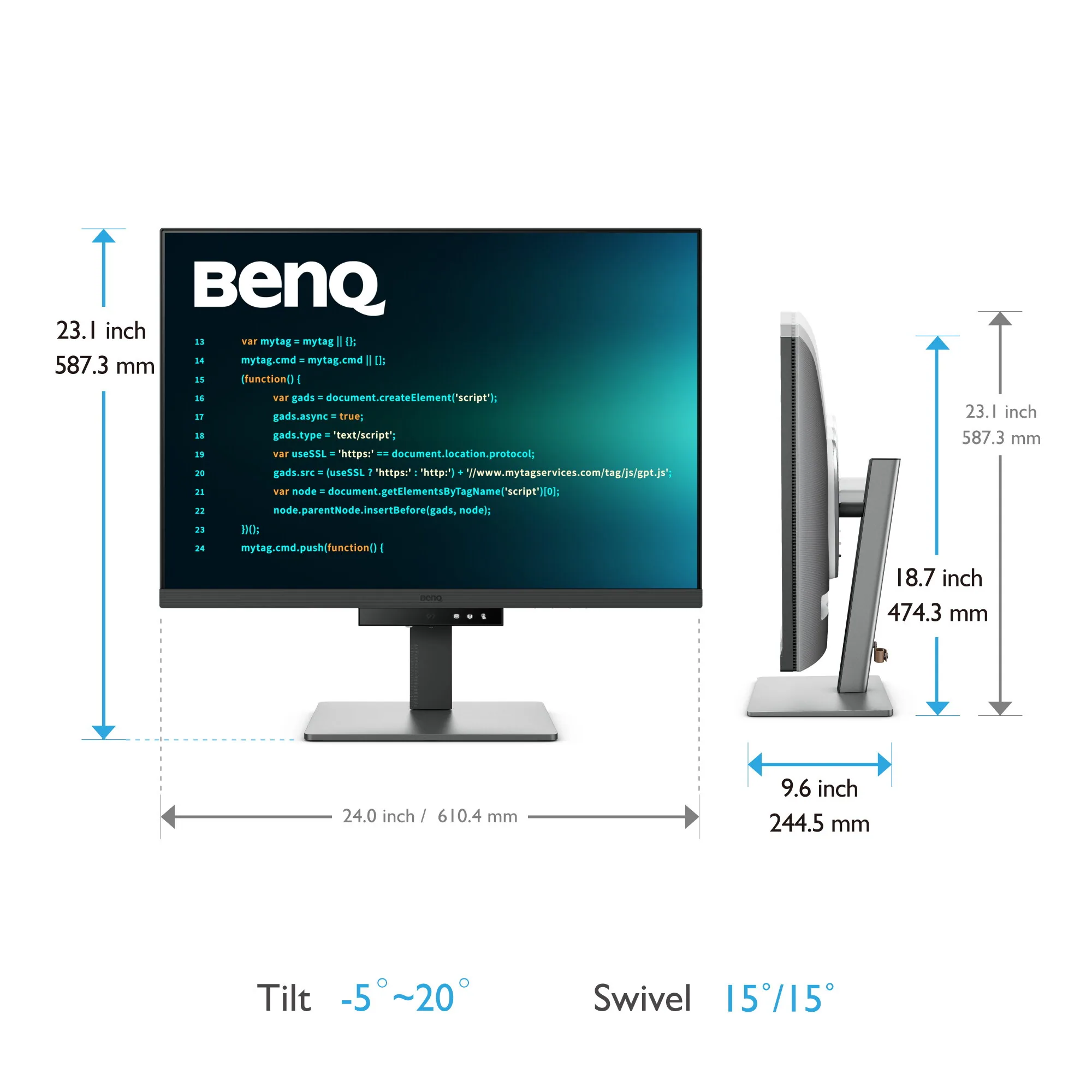 BenQ RD280U Computerbildschirm 71,6 cm (28.2") 3840 x 2560 Pixel 4K Ultra HD Schwarz – Bild 5