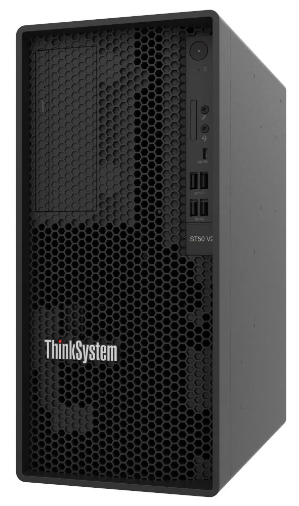 Lenovo ThinkSystem ST50 V2 Server 1,92 TB Tower Intel Xeon E E-2324G 3,1 GHz 16 GB DDR4-SDRAM 500 W – Bild 1