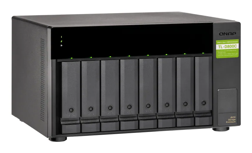 QNAP TL-D800C Speicherlaufwerksgehäuse HDD / SSD-Gehäuse Schwarz, Grau 2.5/3.5" – Bild 5