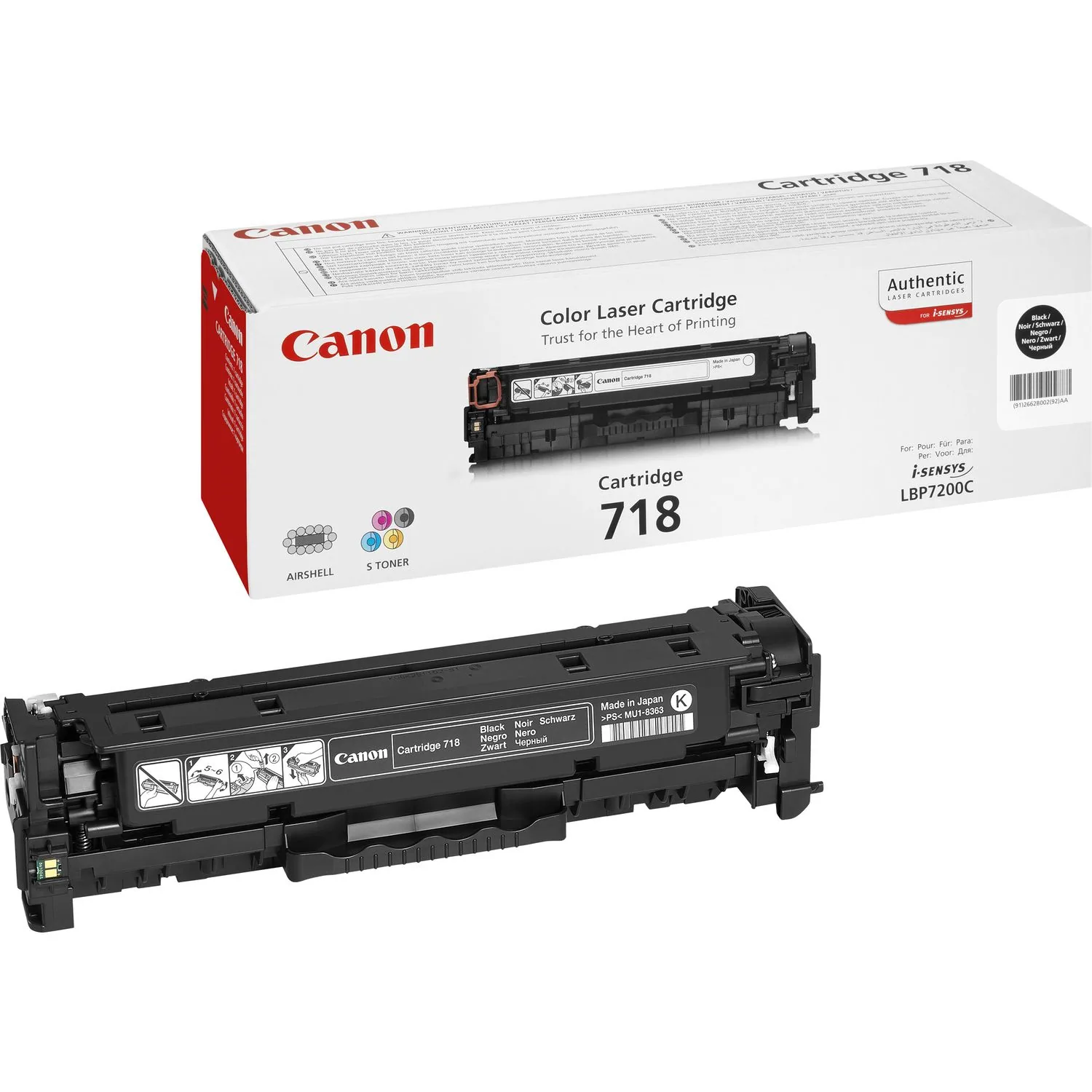 Canon CRG-718 Bk Tonerkartusche 1 Stück(e) Original Schwarz – Bild 1