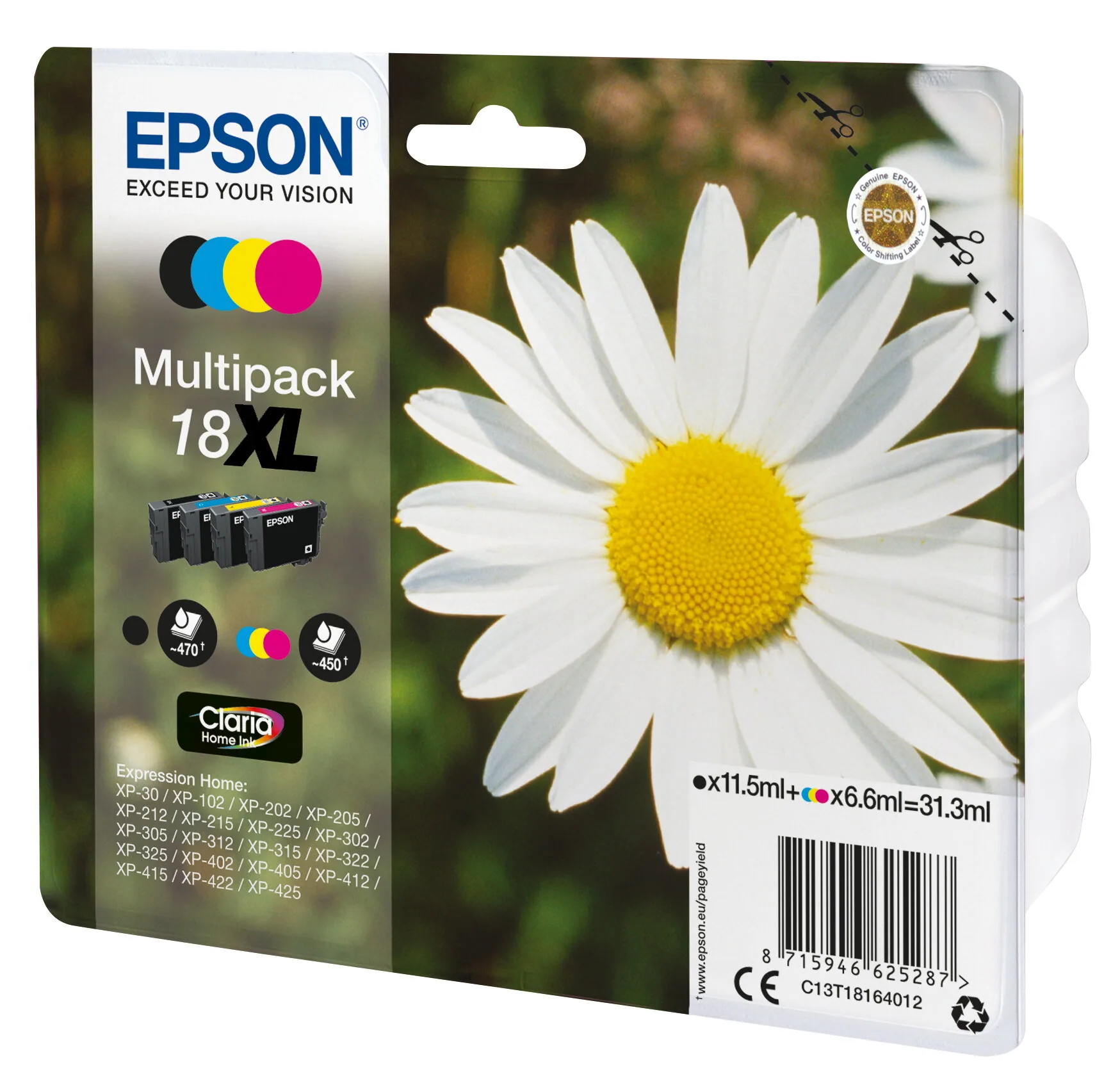 Epson Daisy 18XL Gänseblume Claria Home Multipack 4 Farben Tinte – Bild 1