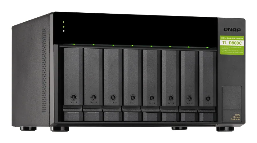 QNAP TL-D800C Speicherlaufwerksgehäuse HDD / SSD-Gehäuse Schwarz, Grau 2.5/3.5" – Bild 3