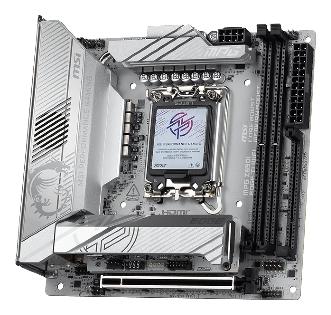 MSI MPG Z890I EDGE TI WIFI Motherboard Intel Z890 LGA 1851 (Socket V1) mini ITX – Bild 3