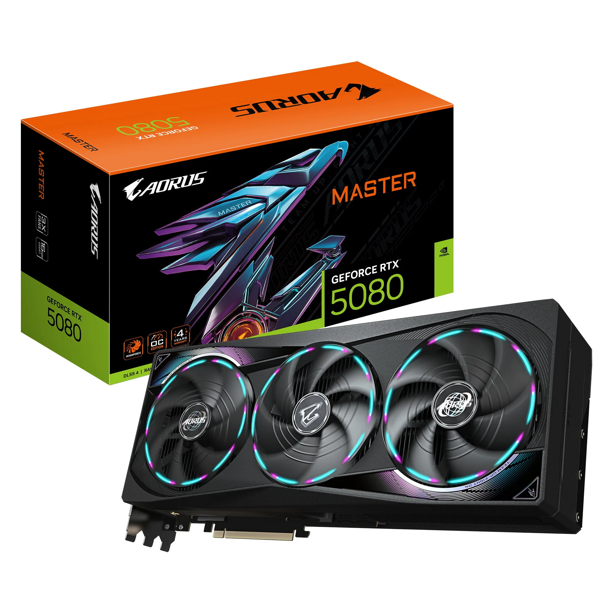 GIGABYTE AORUS GeForce RTX 5080 MASTER 16G Grafikkarte – Bild 1