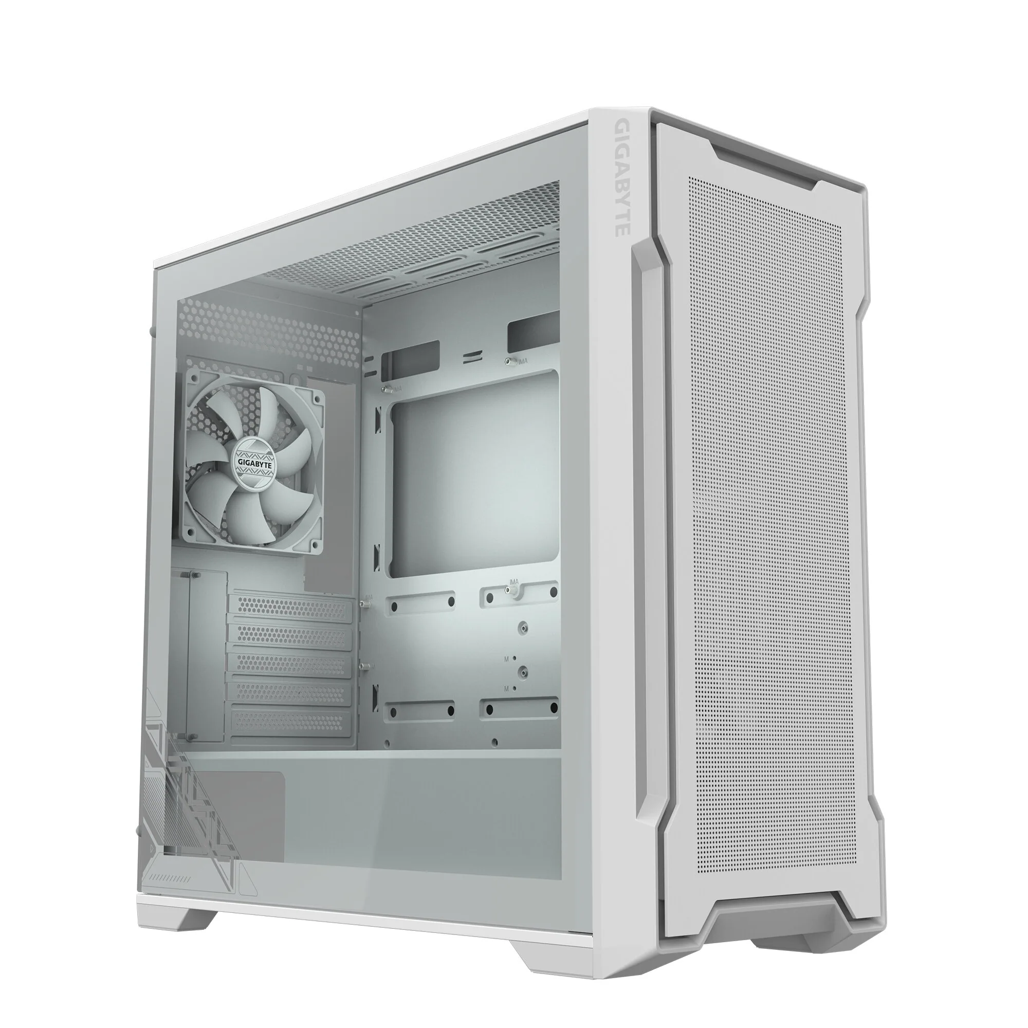 GIGABYTE C102 GLASS Midi Tower Weiß – Bild 1