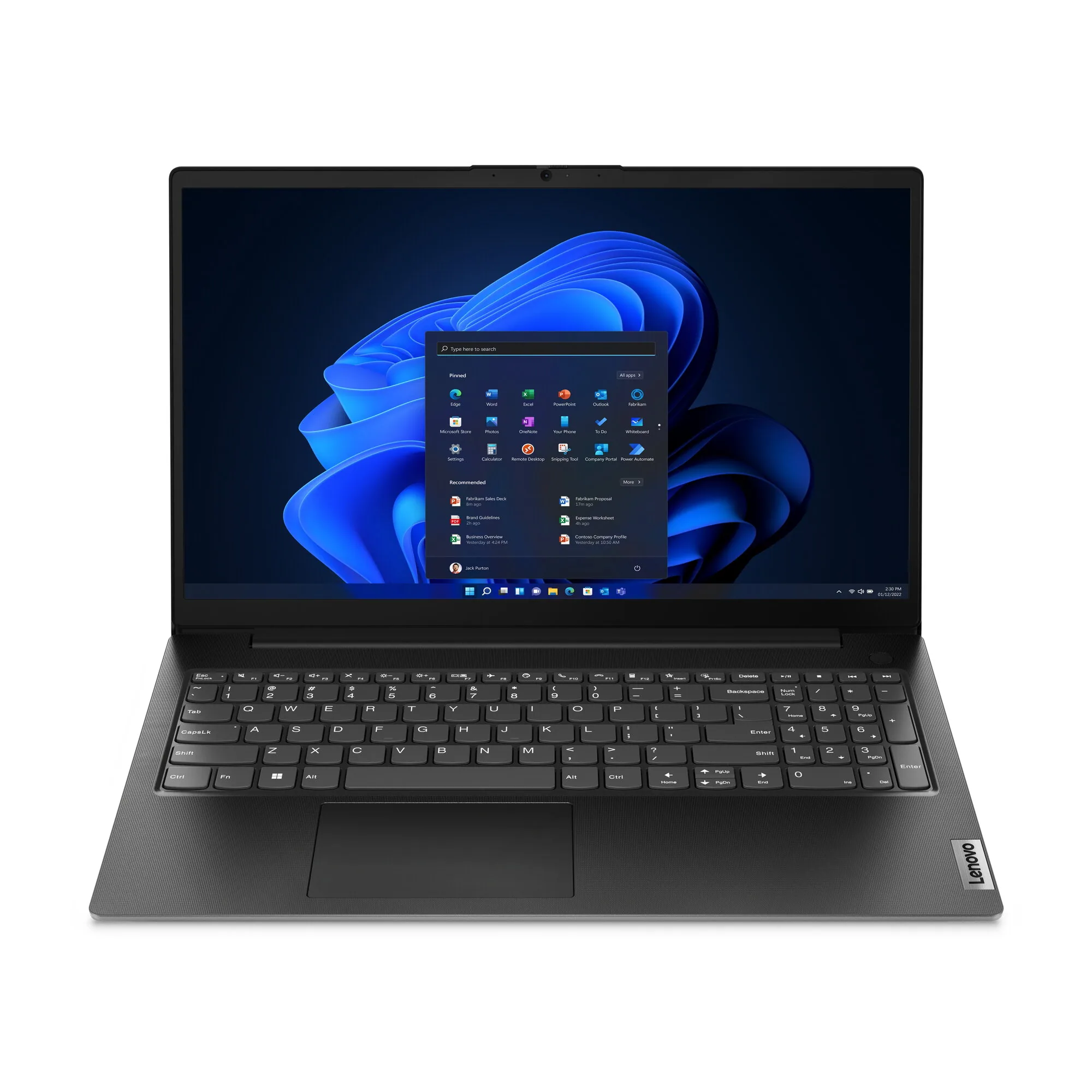 Lenovo V15 G4 AMN AMD Ryzen™ 5 7520U Laptop 39,6 cm (15.6") Full HD 16 GB LPDDR5-SDRAM 512 GB SSD Wi-Fi 5 (802.11ac) Windows 11 Pro Schwarz Deutsch – Bild 1