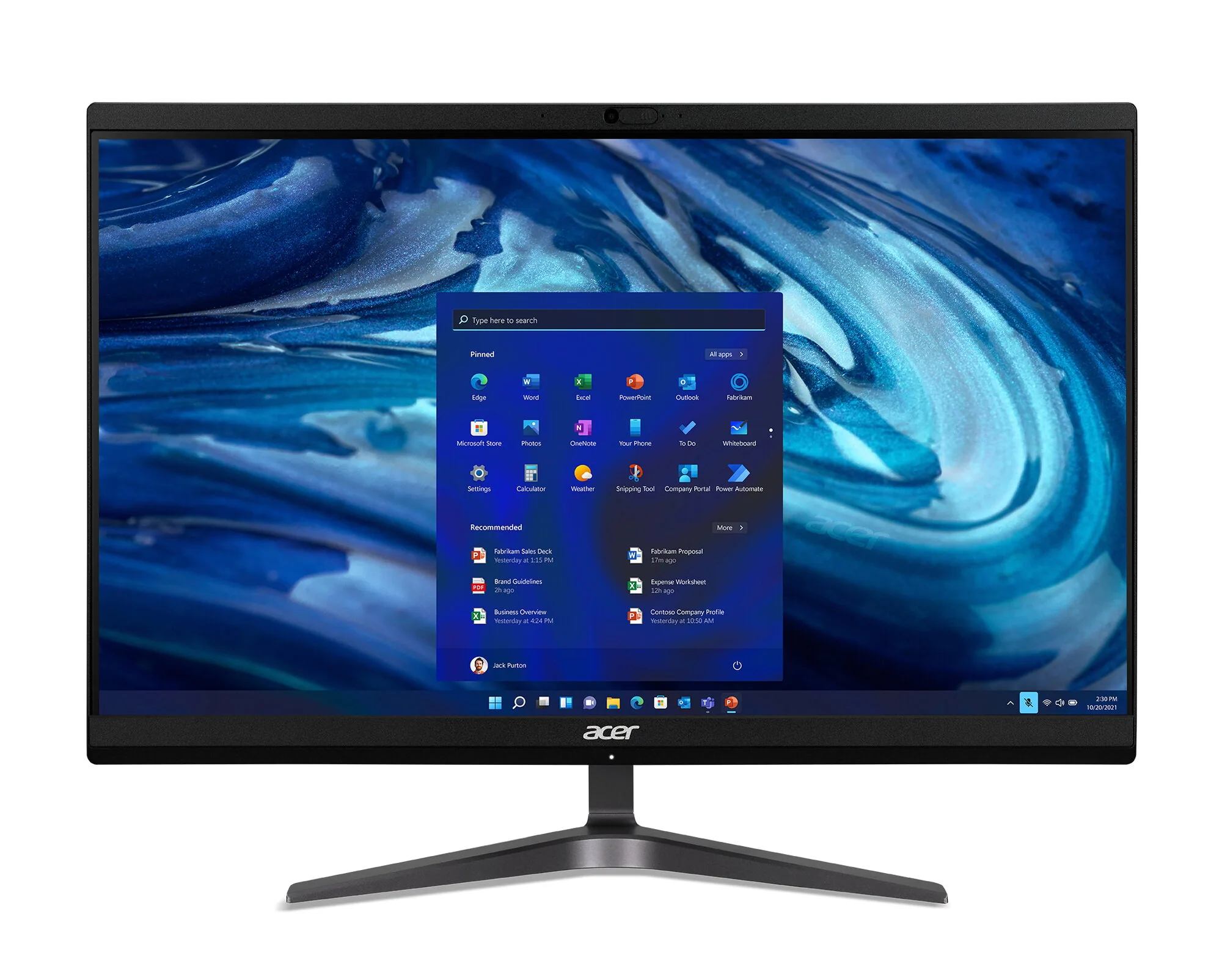 Acer Veriton Z2594G Intel® Core™ i5 i5-1235U 60,5 cm (23.8") 1920 x 1080 Pixel All-in-One-PC 16 GB DDR4-SDRAM 512 GB SSD Windows 11 Pro Wi-Fi 6 (802.11ax) Schwarz – Bild 1