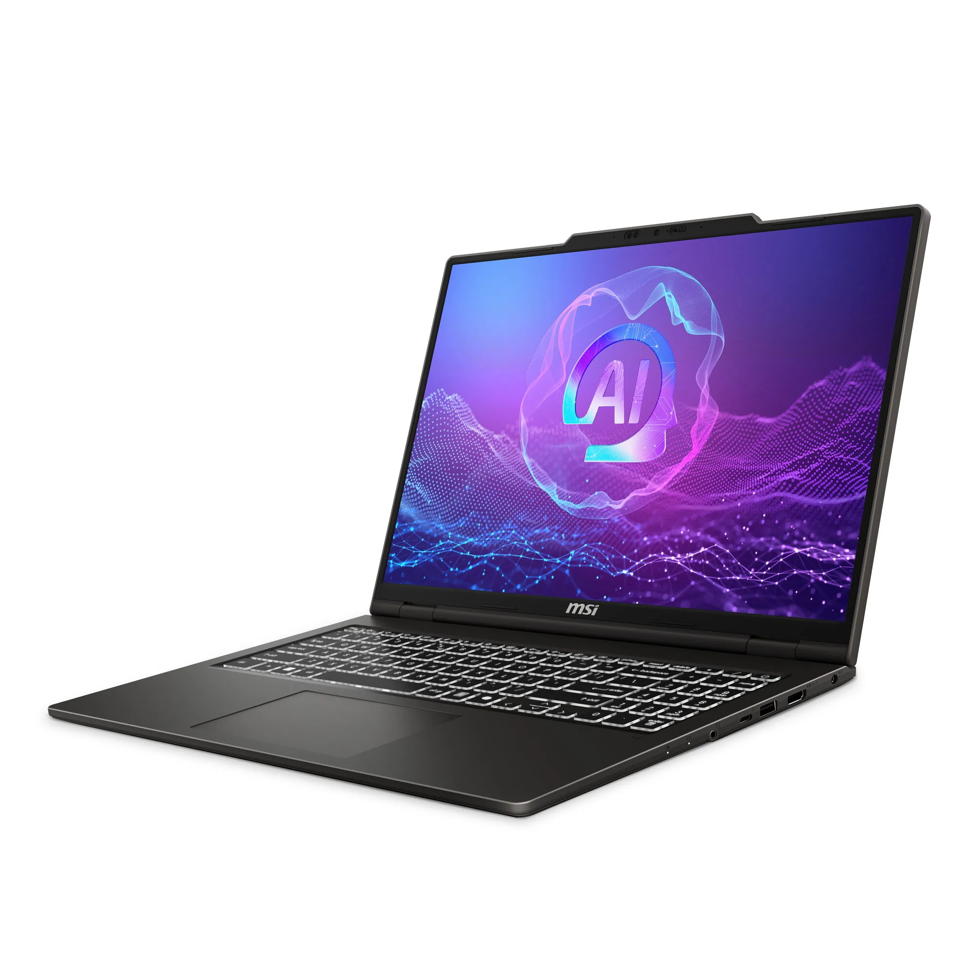 MSI VenturePro A16 AI+ A3HWEG-003DE Copilot+ PC AMD Ryzen AI 7 350 Laptop 40,6 cm (16") 2K 16 GB DDR5-SDRAM 1 TB SSD NVIDIA GeForce RTX 5050 Wi-Fi 6E (802.11ax) Windows 11 Home Grau – Bild 3