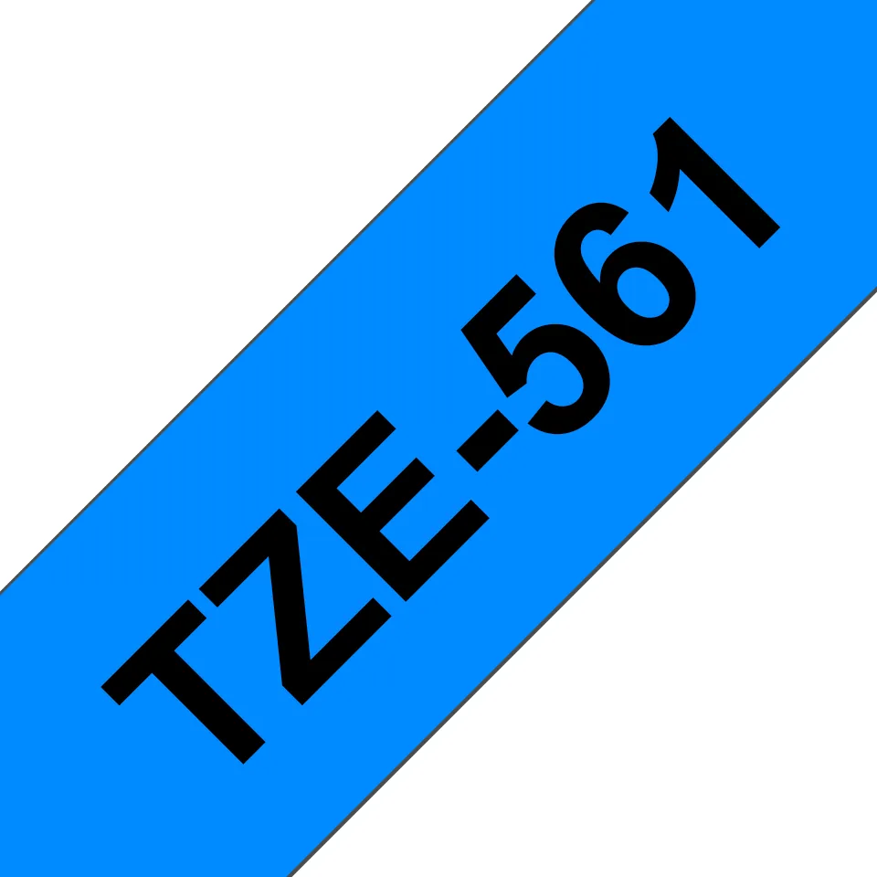 Brother TZE-561 Etiketten erstellendes Band Scwarz auf blau – Bild 2