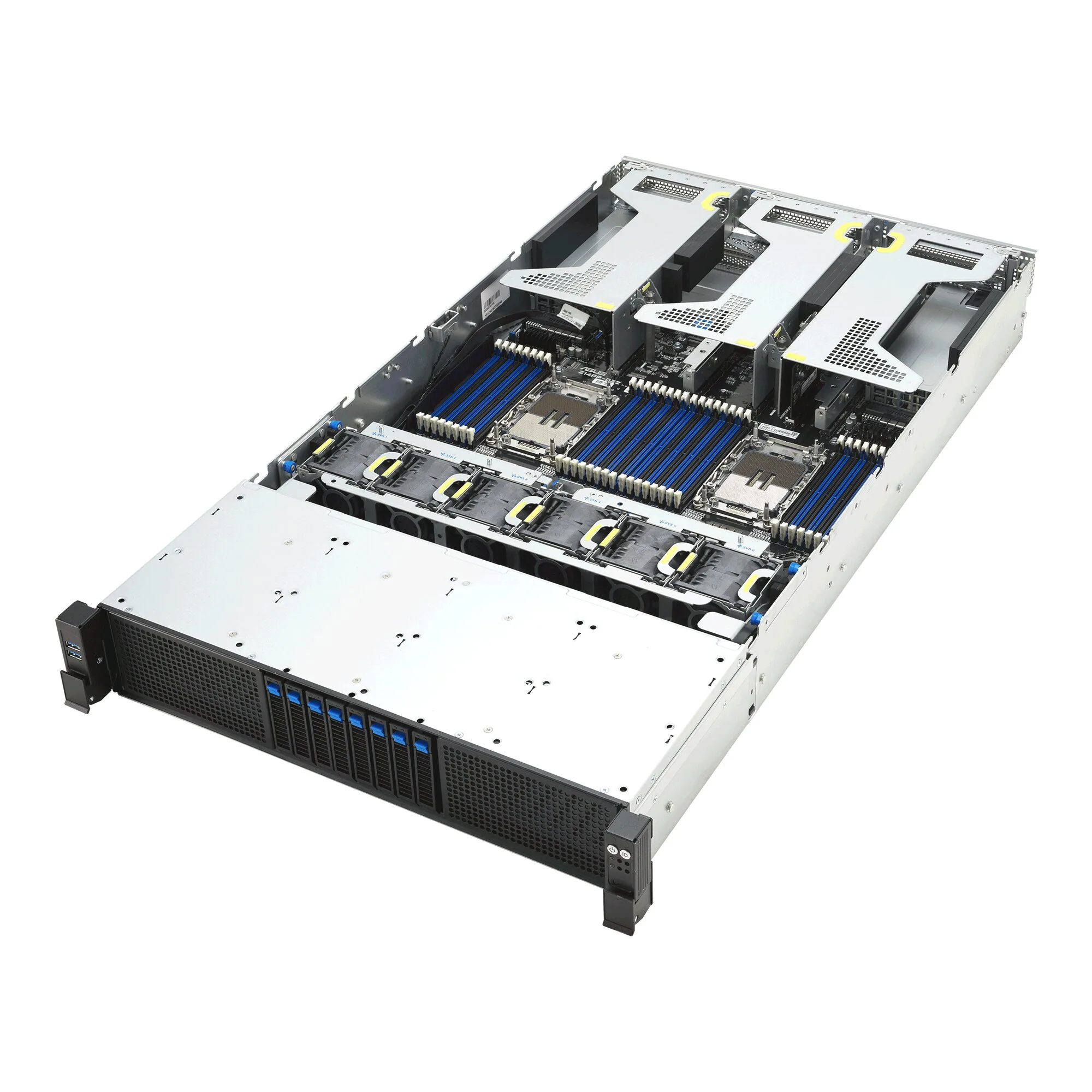ASUS RS720-E12-RS8G Rack (2U) Schwarz, Silber – Bild 4