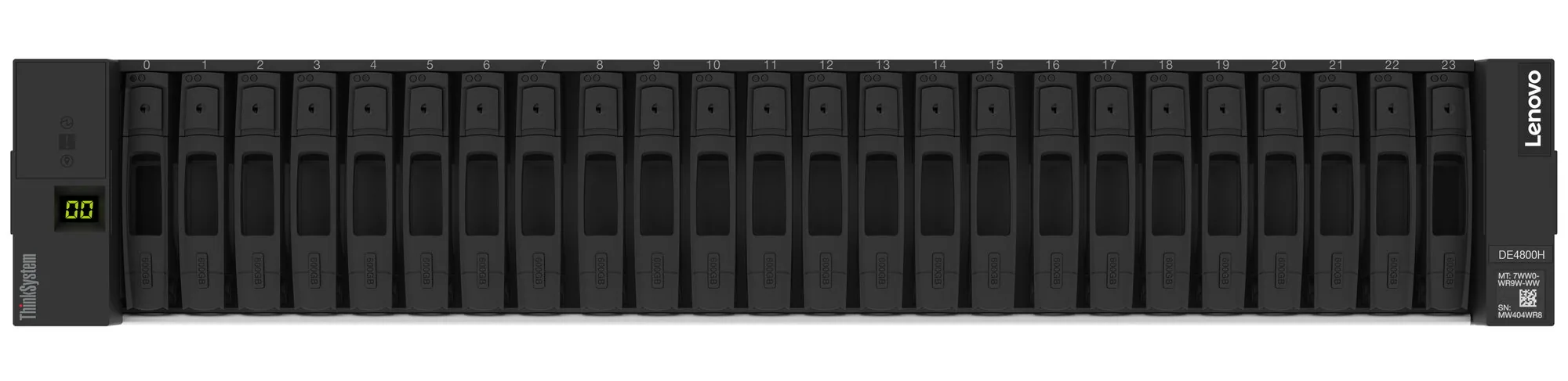 Lenovo ThinkSystem DE4800F 2U24 SFF Disk-Array Rack (2U) Schwarz – Bild 1