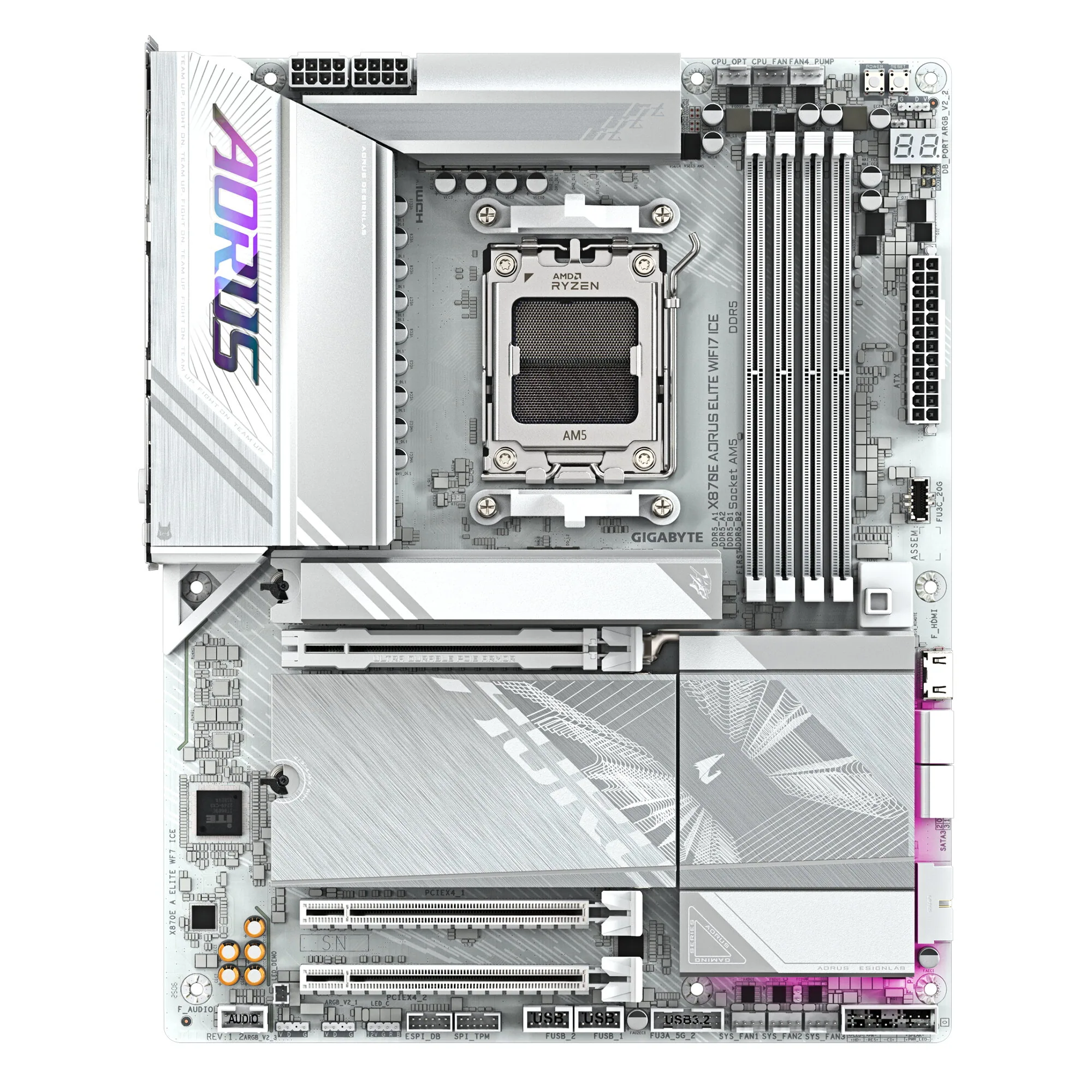 GIGABYTE X870E AORUS ELITE WIFI7 ICE Mainboard – Bild 2