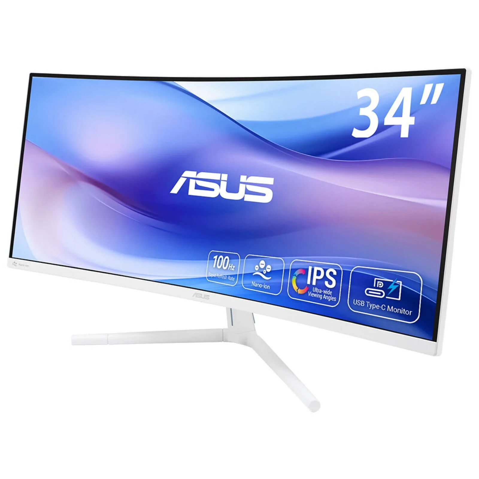 ASUS VU34WCIP-W Computerbildschirm 86,4 cm (34") 3440 x 1440 Pixel Wide Quad HD Weiß – Bild 1
