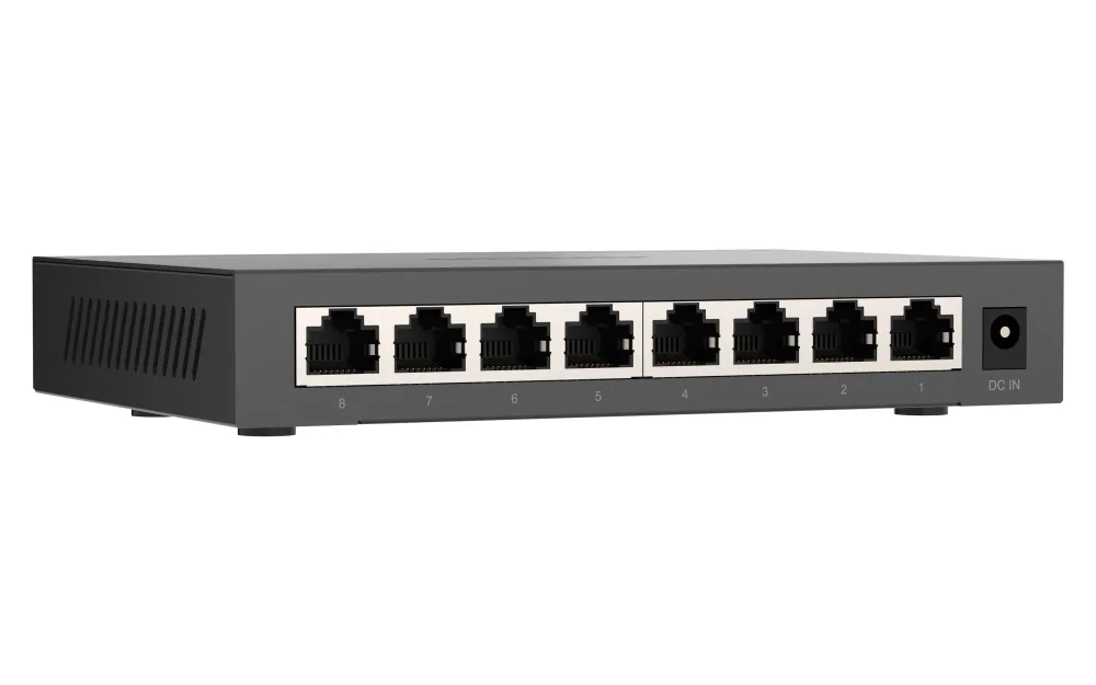 QNAP QSW-1108-8T-R2 Netzwerk-Switch Unmanaged 2.5G Ethernet (100/1000/2500) Desktop Schwarz – Bild 2