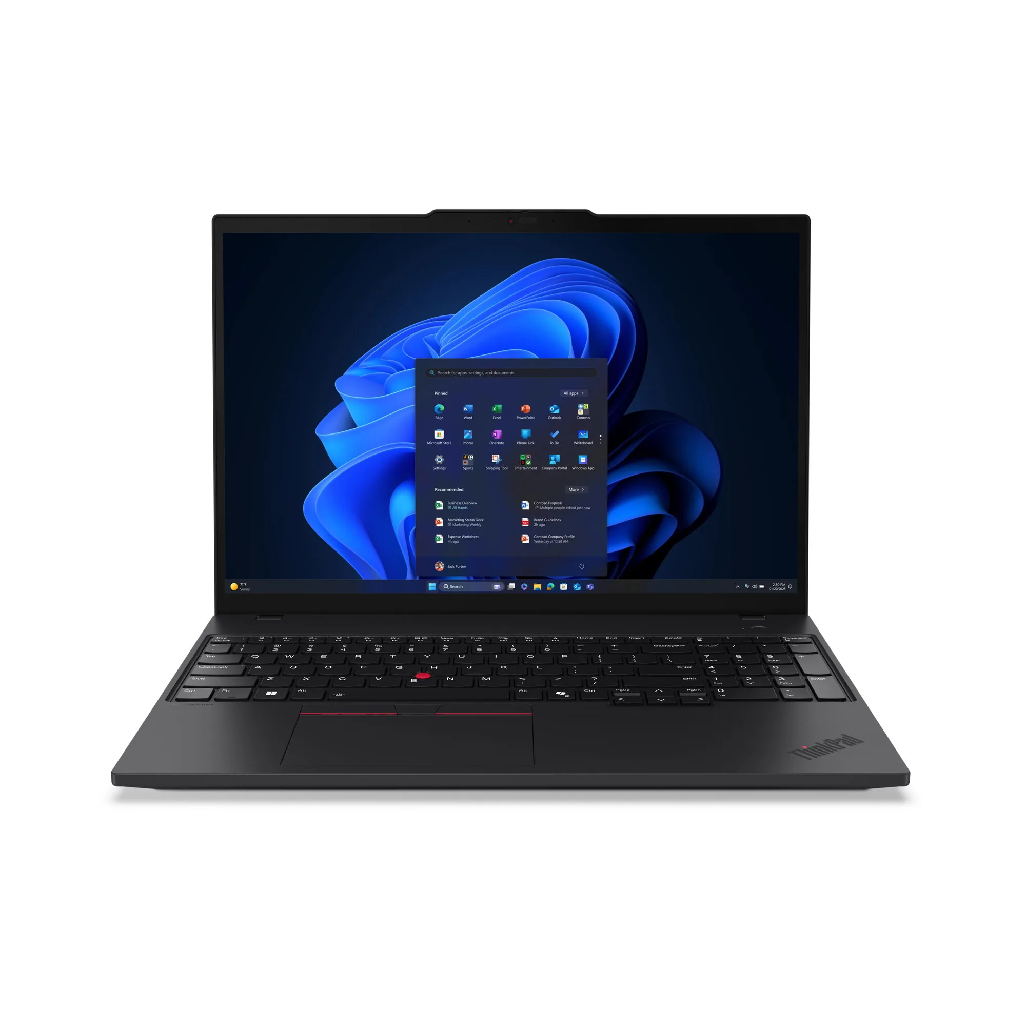 Lenovo ThinkPad T16 Gen 4 (Intel) Copilot+ PC Intel Core Ultra 5 228V Laptop 40,6 cm (16") WUXGA 32 GB LPDDR5x-SDRAM 512 GB SSD Wi-Fi 7 (802.11be) Windows 11 Pro Schwarz Deutsch – Bild 1