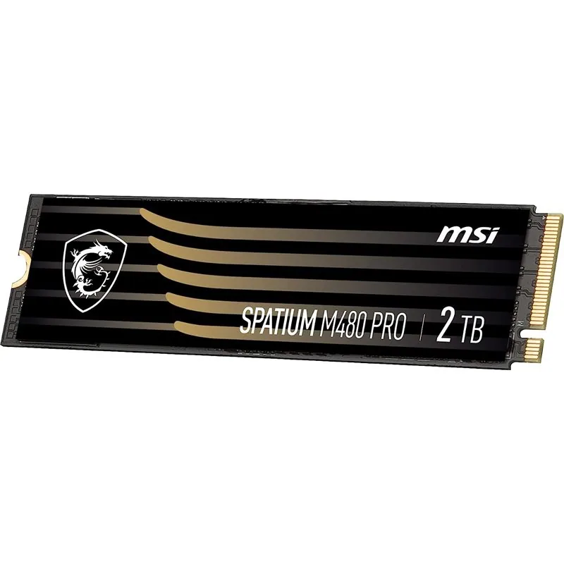 MSI Spatium M480 PRO PCIE 4.0 NVME M.2 2TB Internes Solid State Drive PCI Express 4.0 3D NAND – Bild 1