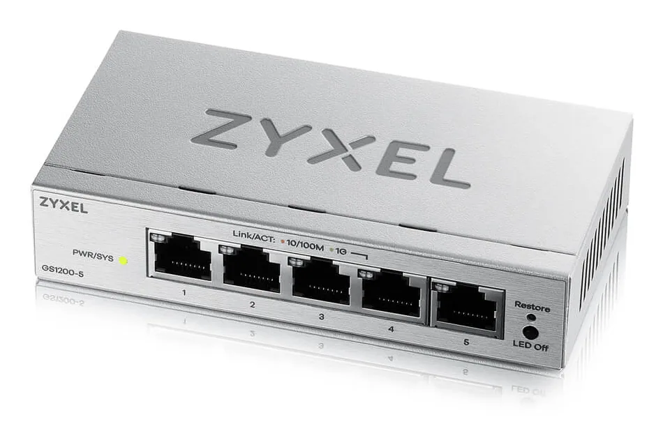 Zyxel GS1200-5V3 Managed L2 Gigabit Ethernet (10/100/1000) Desktop Grau – Bild 1