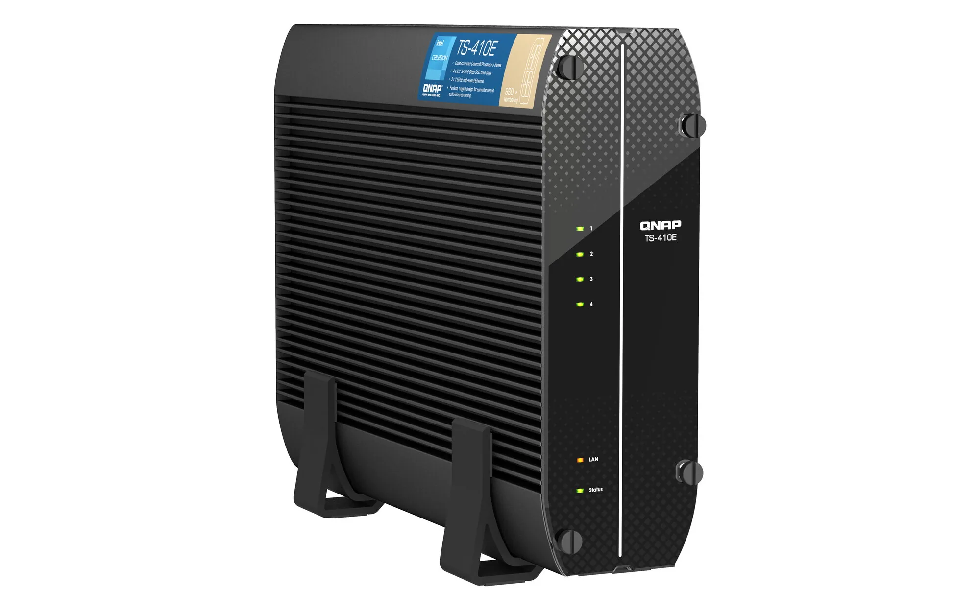 QNAP TS-410E NAS Tower Intel® Celeron® J6412 8 GB 0 TB QNAP QTS Schwarz – Bild 2