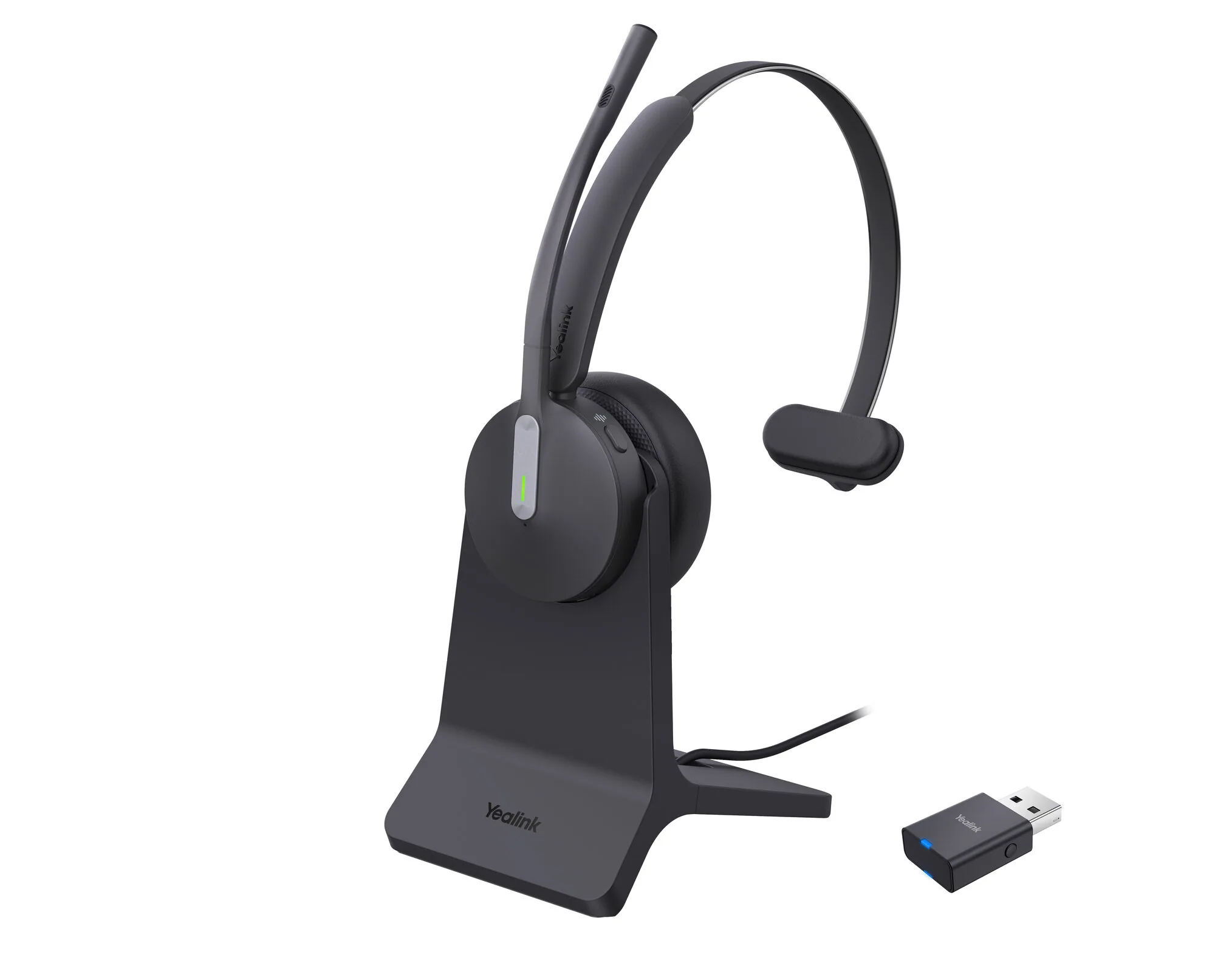 Yealink WH64 Hybrid Mono with Charging Stand Headset Kopfhörer Kabellos Kopfband Büro/Callcenter Mikro-USB Bluetooth – Bild 1