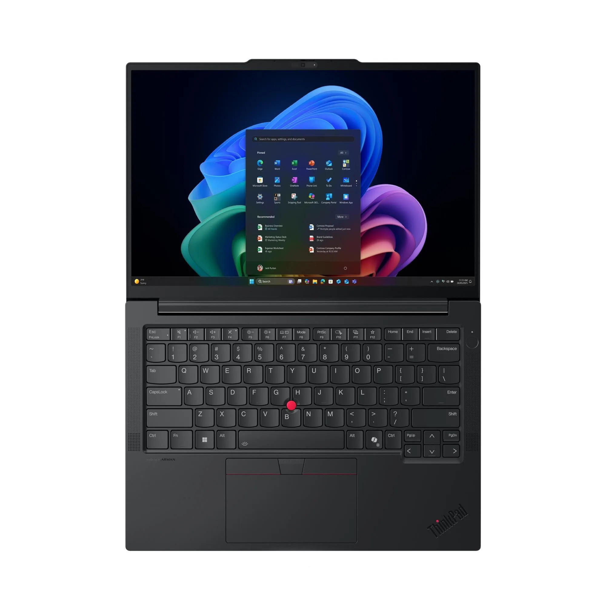 Lenovo ThinkPad E14 Gen 8 (Intel) Copilot+ PC Intel Core Ultra 7 355 Laptop 35,6 cm (14") WUXGA 16 GB DDR5-SDRAM 512 GB SSD Wi-Fi 7 (802.11be) Windows 11 Pro Schwarz Deutsch – Bild 3