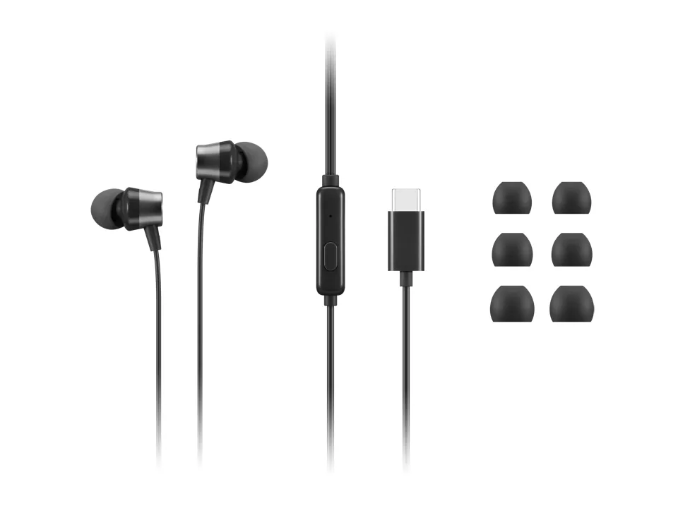 Lenovo 4XD1J77351 Kopfhörer & Headset Kabelgebunden im Ohr Büro/Callcenter USB Typ-C Schwarz – Bild 1