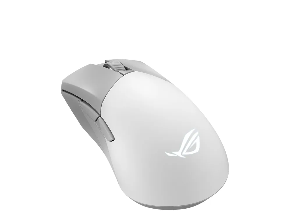 ASUS ROG Gladius III Wireless Aimpoint White Maus Gaming Rechts RF Wireless + Bluetooth + USB Type-A Optisch 36000 DPI – Bild 1